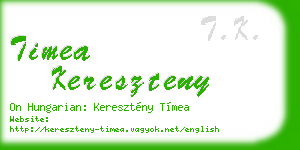 timea kereszteny business card