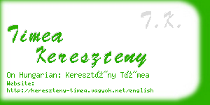 timea kereszteny business card